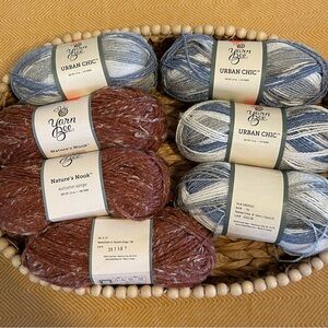 Yarn Bee Urban Chic and Nature's Nook Yarn Bundle (7 skeins)